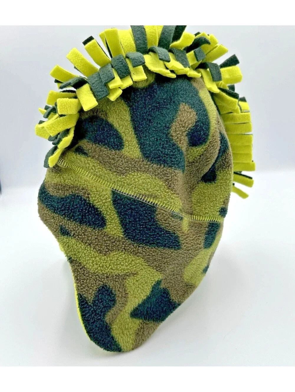 Kids Camo Fleece Mohawk Beanie Hat Ear Flap Boys Small Medium Winter
